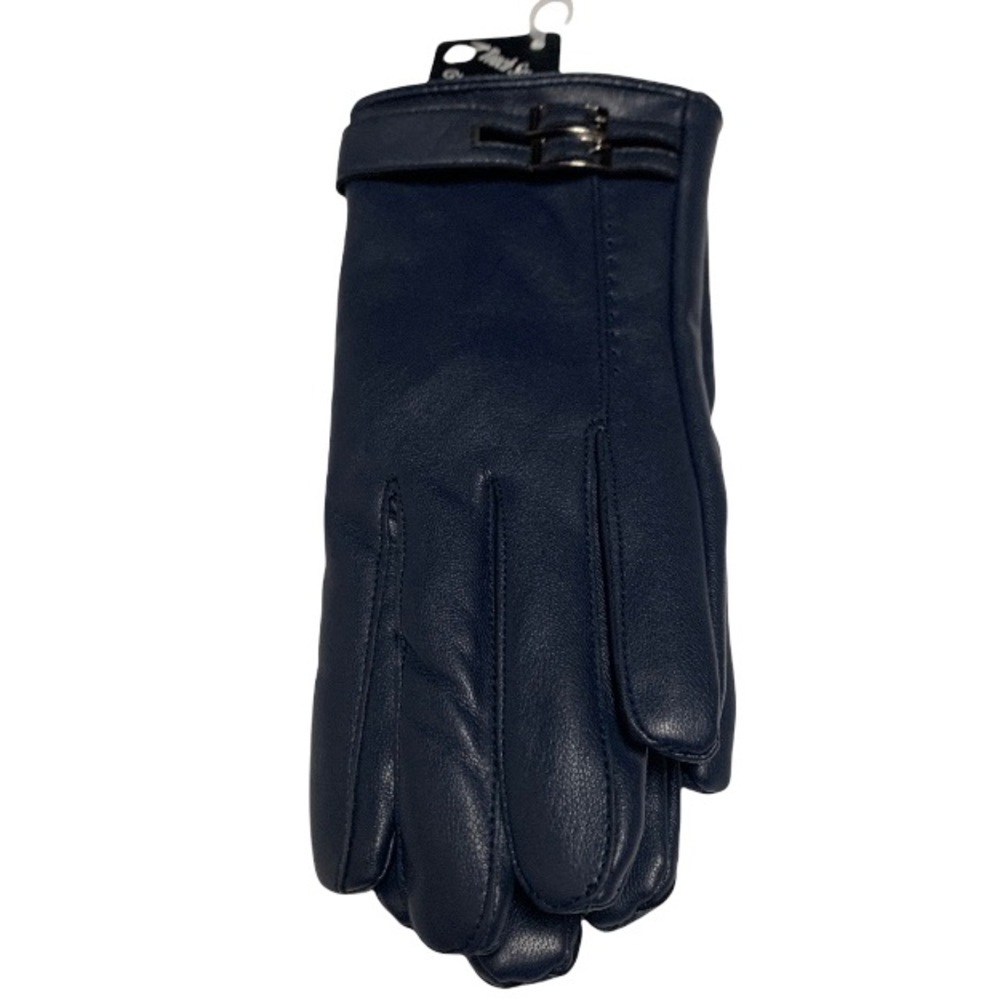 Women’s Faux Leather Touch Screen Gloves